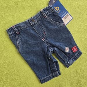 NWT  3-6M  Baby BOYS  JEANS  Blue Denim  LITTLE CHIEF - FIREMAN (Q2)